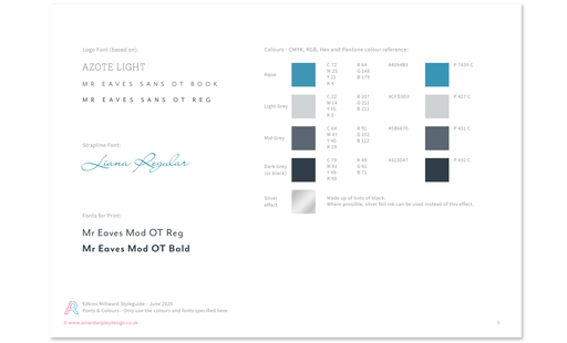 Visual Brand Identity, Amanda Ripley Design, Graphic Design, Eastbourne