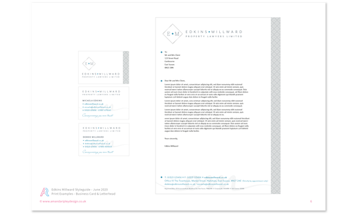 Visual Brand Identity, Amanda Ripley Design, Graphic Design, Eastbourne