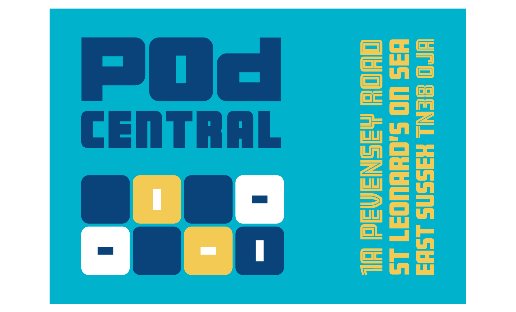 Pod Central, St Leonards, Printed Postcard Flyer