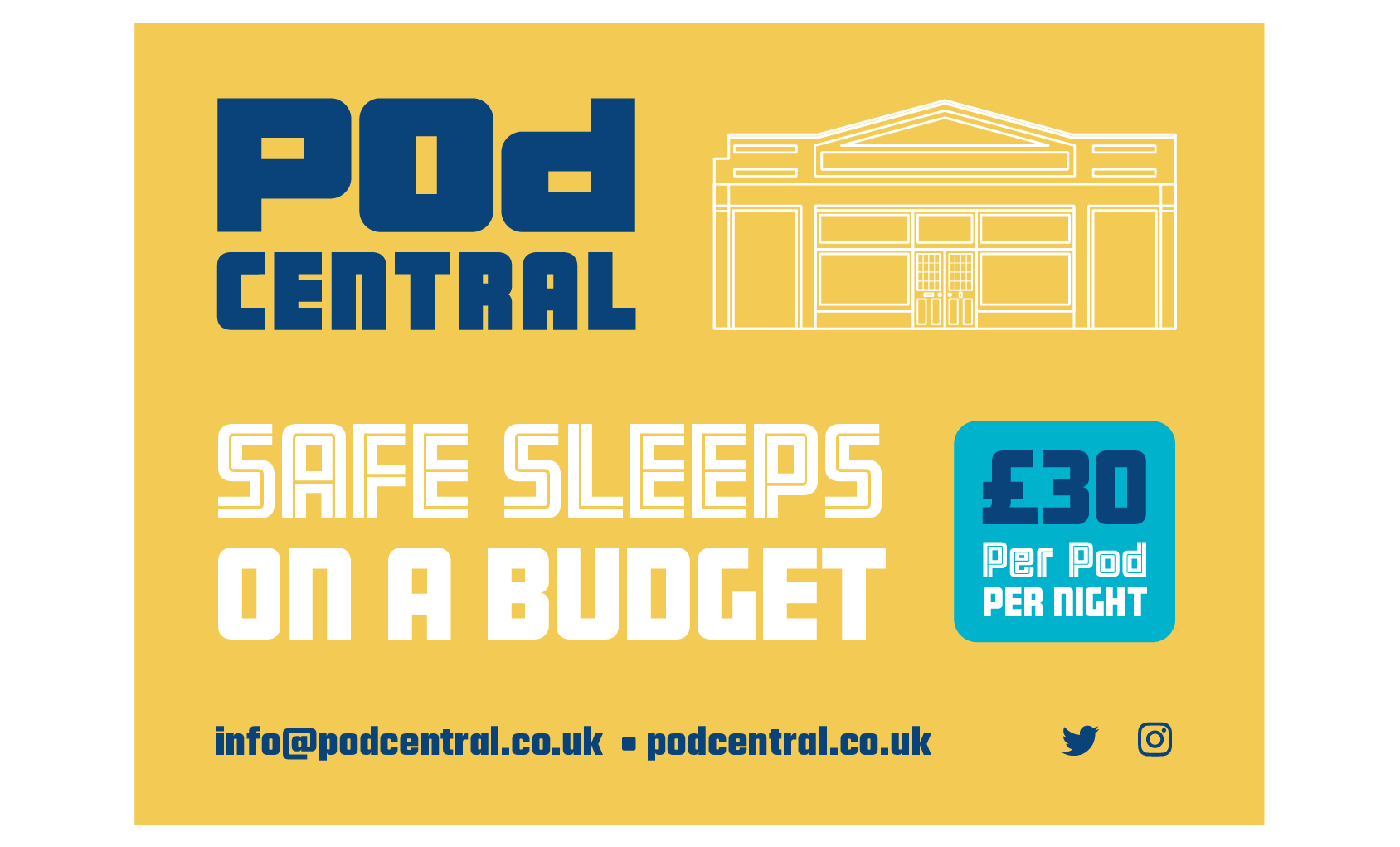 Pod Central, St Leonards, East Sussex, Flyer Postcard Design